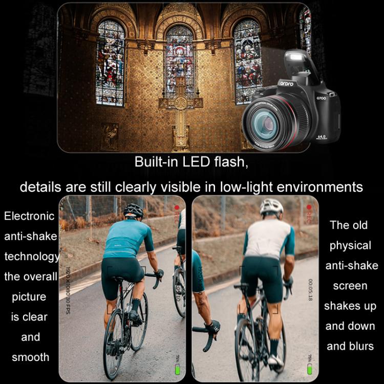 Ordro 4K Ultra HD Rotating Screen Optical Zoom Digital Camera, G700 Ordro 4K Ultra HD Rotating Screen Optical Zoom Digital Camera, G700